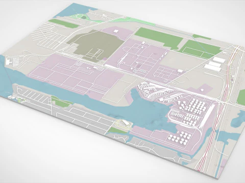 The Barbours Cut Container Terminal Houston Texas USA 3D Model