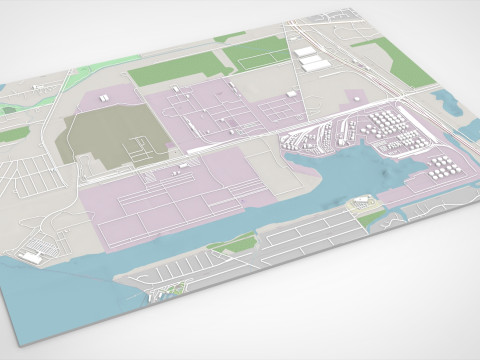 The Barbours Cut Container Terminal Houston Texas USA 3D-Modell