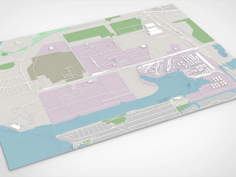 The Barbours Cut Container Terminal Houston Texas USA 3D Model