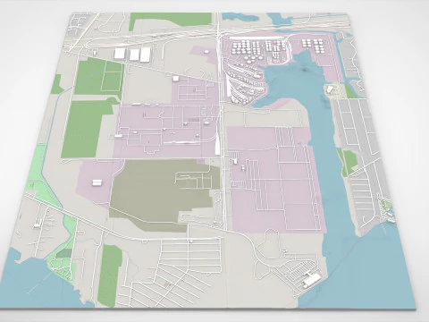 The Barbours Cut Container Terminal Houston Texas USA 3D Model