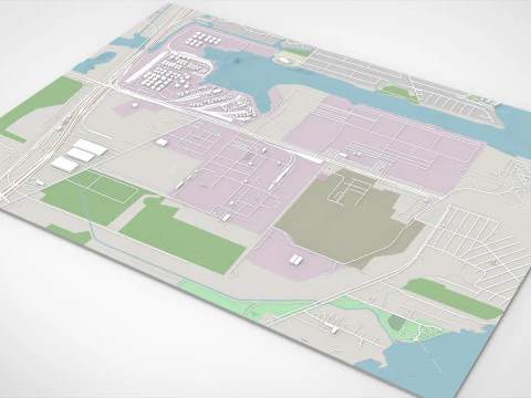 The Barbours Cut Container Terminal Houston Texas USA 3D Model