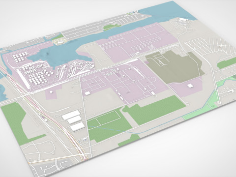 The Barbours Cut Container Terminal Houston Texas USA 3D-Modell