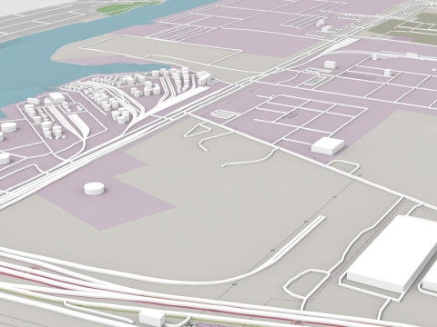 The Barbours Cut Container Terminal Houston Texas USA 3D-Modell