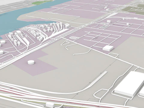 The Barbours Cut Container Terminal Houston Texas USA 3D Model