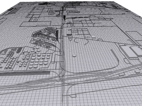 The Barbours Cut Container Terminal Houston Texas USA 3D-Modell
