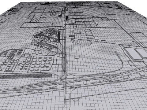 The Barbours Cut Container Terminal Houston Texas USA 3D Model