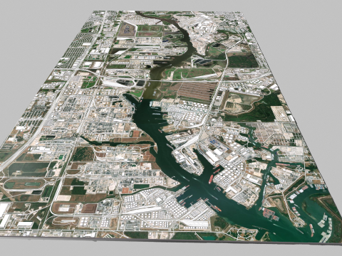 The Brown Shipbuilding Company Houston Texas USA 3D मॉडल