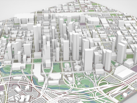 Cityscape Houston United States 3D 모델