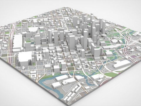 Cityscape Houston United States 3D 모델