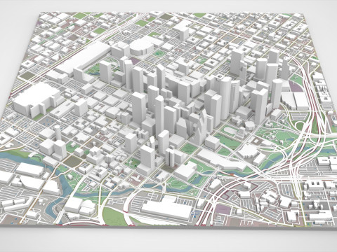 Cityscape Houston United States 3D 모델