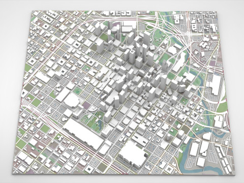 Cityscape Houston United States 3D 모델