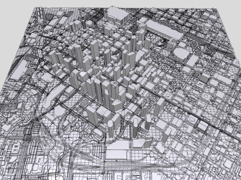 Cityscape Houston United States 3D 모델