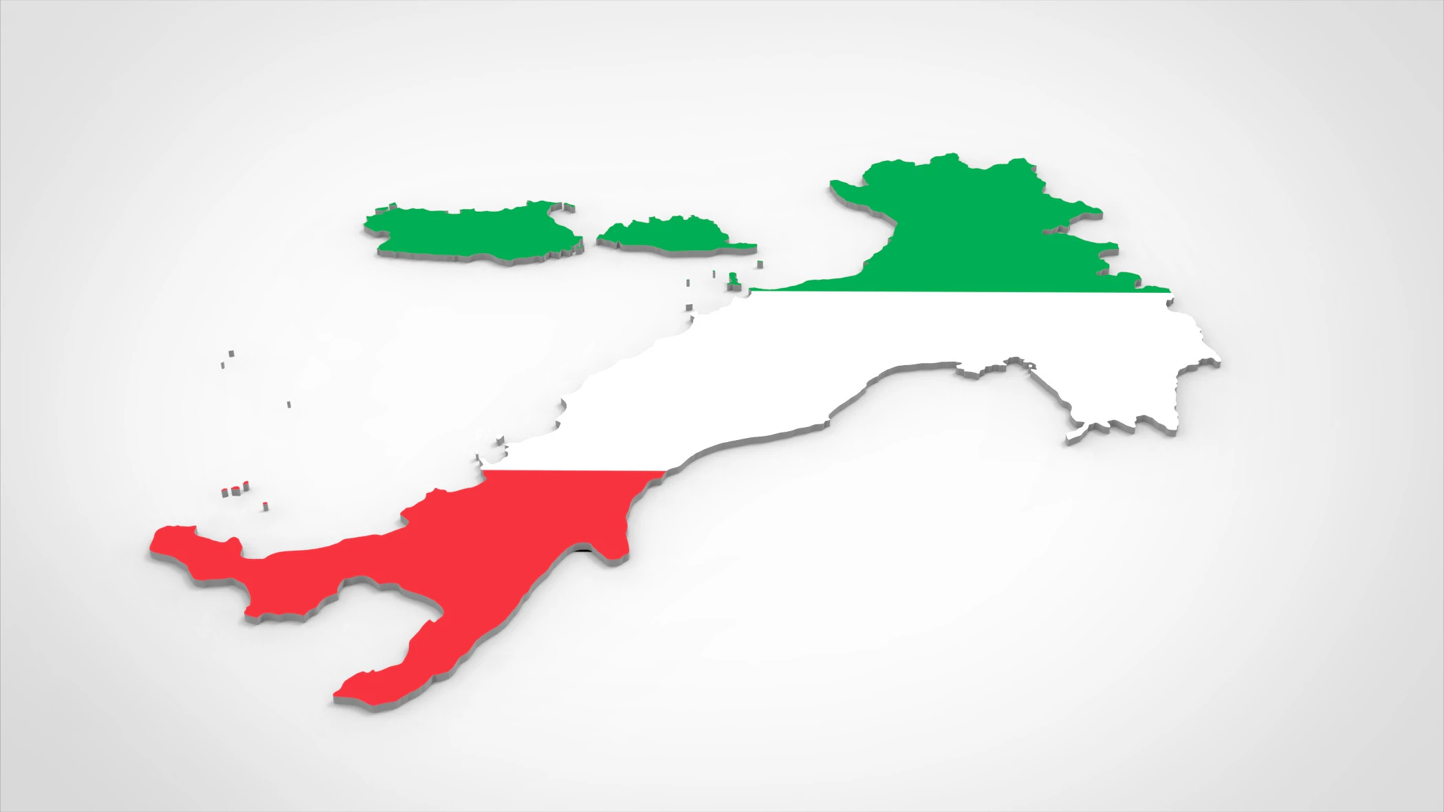 Mapa 3D de Italia Modelo 3D .c4d .max .obj .3ds .fbx .stl .blend 