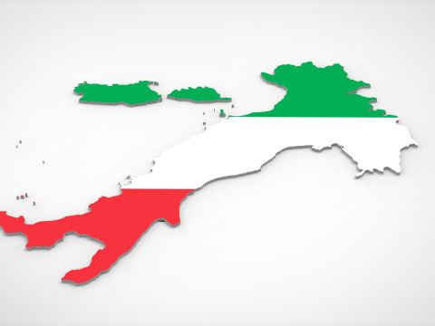 Italy 3D Map 3D-Modell