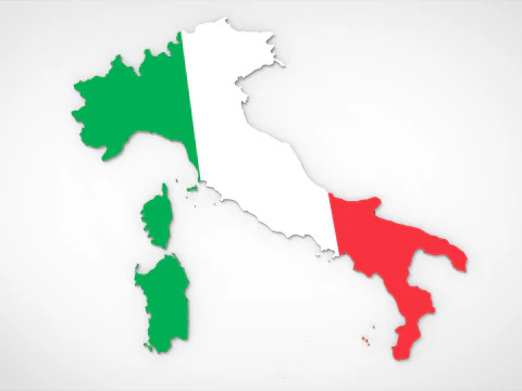 Mapa 3D de Italia Modelo 3D
