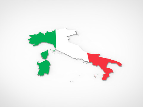 Italy 3D Map Model 3D