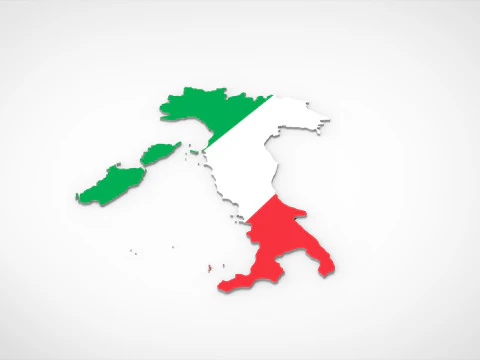 Mapa 3D de Italia Modelo 3D