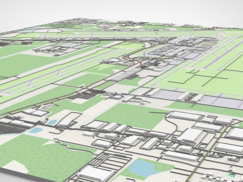 Houston Intercontinental George Bush Airport United States 3D 模型