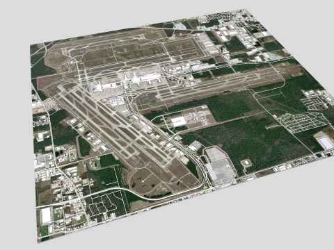 Houston Intercontinental George Bush Airport United States 3D 模型