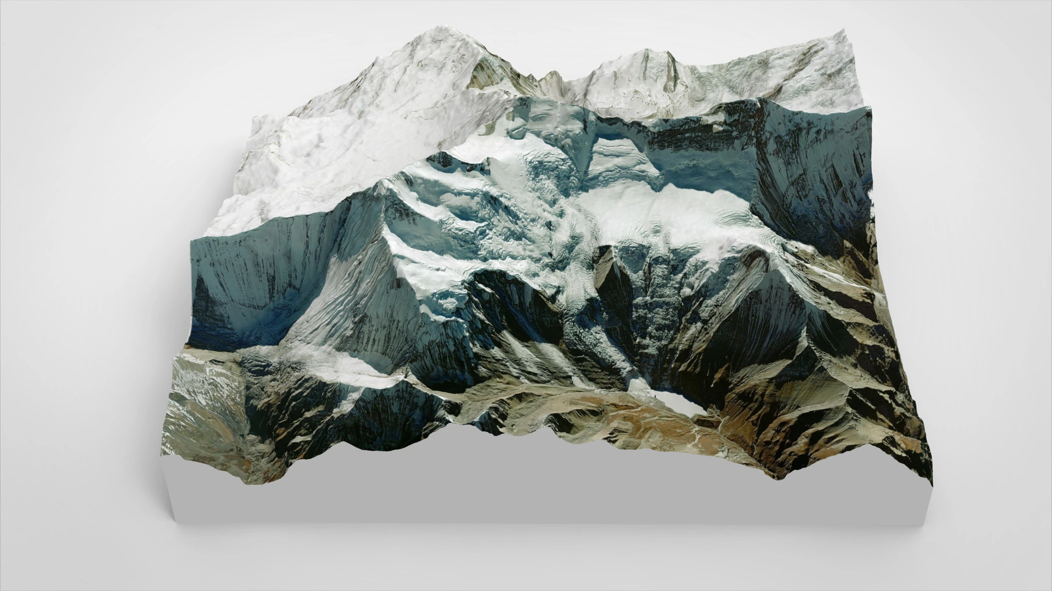 Mountain landscape Dhaulagiri Himalayas Nepal 3D Model .c4d .max .obj .3ds .fbx .stl .blend