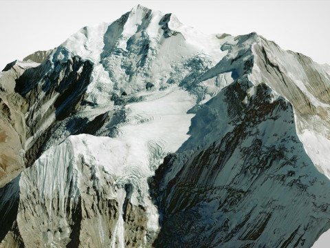 Mountain landscape Dhaulagiri Himalayas Nepal 3D Model