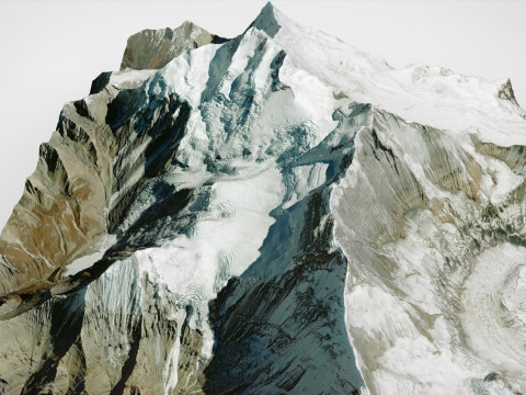 Mountain landscape Dhaulagiri Himalayas Nepal 3D Model