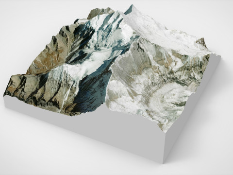 Mountain landscape Dhaulagiri Himalayas Nepal 3D Model