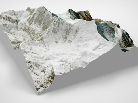 Mountain landscape Dhaulagiri Himalayas Nepal 3D Model
