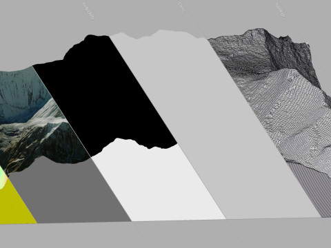 Mountain landscape Dhaulagiri Himalayas Nepal 3D Model