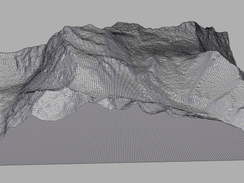 Mountain landscape Dhaulagiri Himalayas Nepal 3D Model