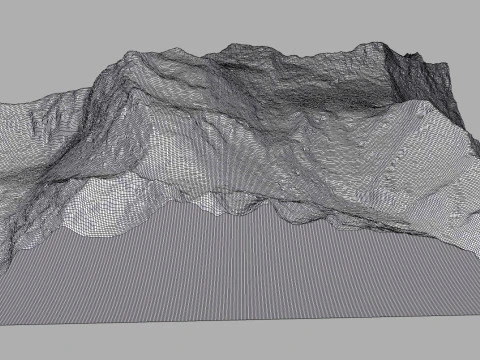 Mountain landscape Dhaulagiri Himalayas Nepal 3D Model