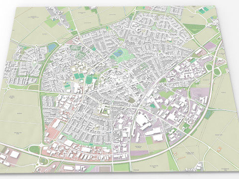 Cityscape Erkelenz Germany 3D Model