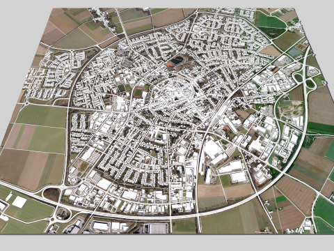Cityscape Erkelenz Germany Modèle 3D