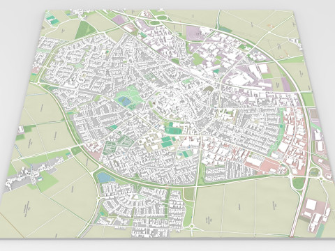 Cityscape Erkelenz Germany Modèle 3D