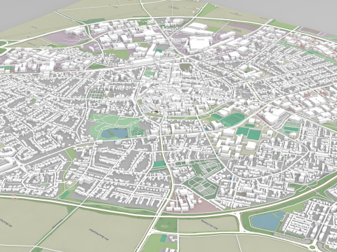 Cityscape Erkelenz Germany Modèle 3D