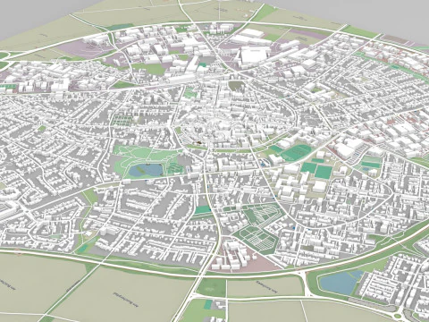 Cityscape Erkelenz Germany 3D Model