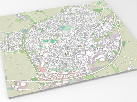 Cityscape Erkelenz Germany Modèle 3D