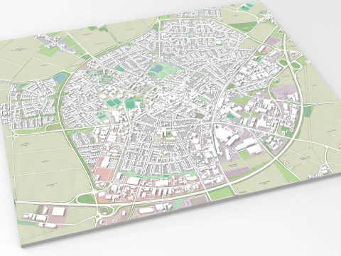 Cityscape Erkelenz Germany 3D Model