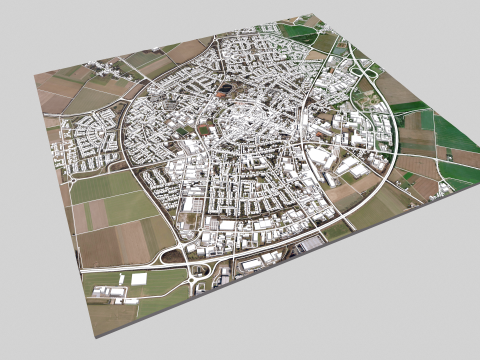 Cityscape Erkelenz Germany Modèle 3D