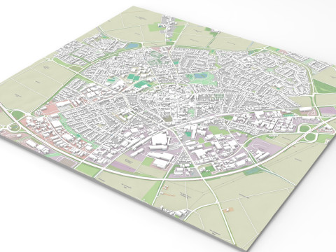 Cityscape Erkelenz Germany Modèle 3D