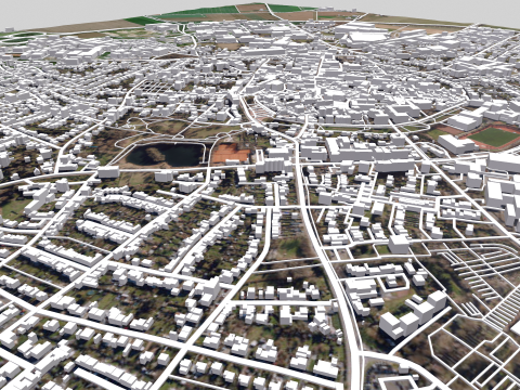 Cityscape Erkelenz Germany Modèle 3D