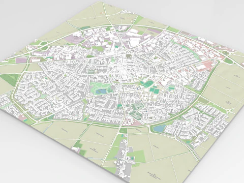 Cityscape Erkelenz Germany 3D Model