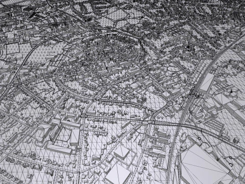 Cityscape Erkelenz Germany 3D Model
