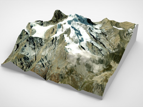 Mountain landscape Pokarkang 6373m Nepal 3D Модель