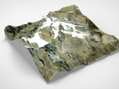 Mountain landscape Pokarkang 6373m Nepal 3D Модель