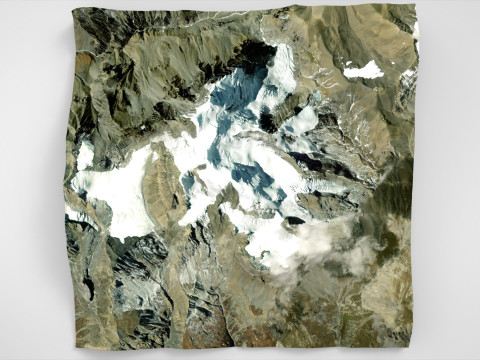Mountain landscape Pokarkang 6373m Nepal 3D Модель