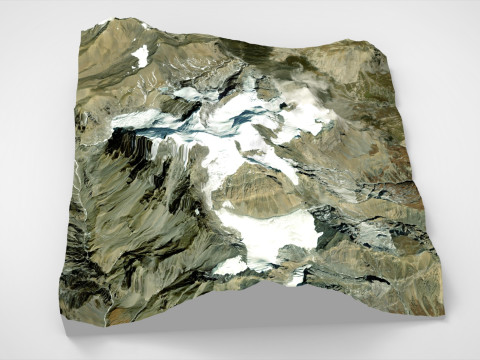 Mountain landscape Pokarkang 6373m Nepal 3D Модель