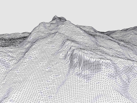 Mountain landscape Pokarkang 6373m Nepal 3D Модель