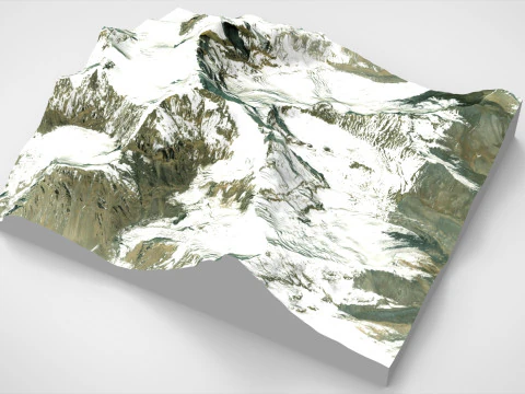 Mountain landscape Purpung Himal Nepal 3D Model