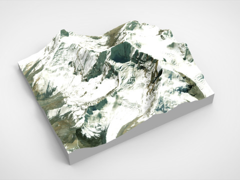 Mountain landscape Purpung Himal Nepal Modèle 3D